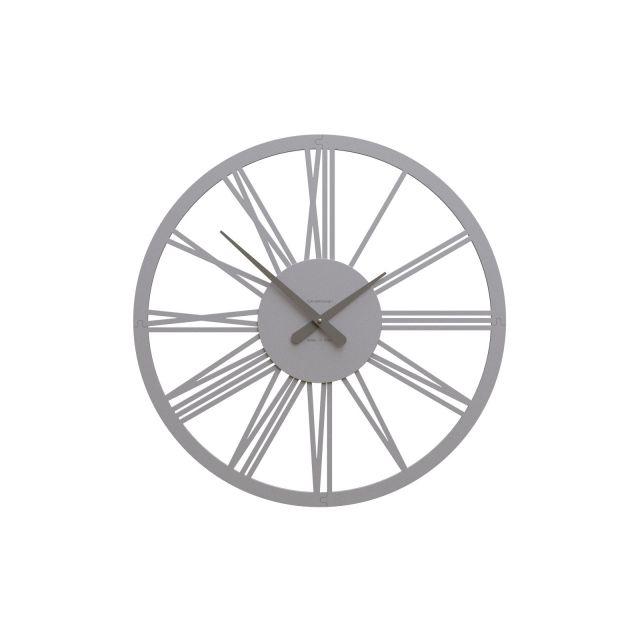 Large silver wall clock Pompei