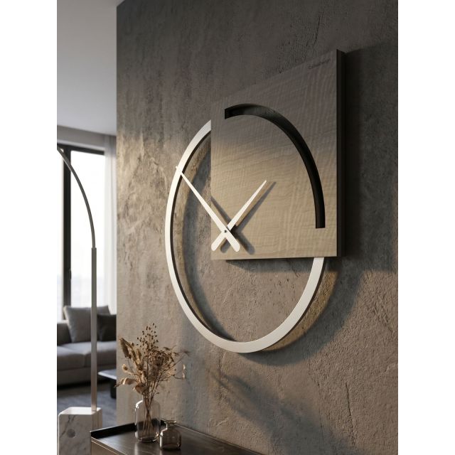 Black modern wall clock Karl by CalleaDesign