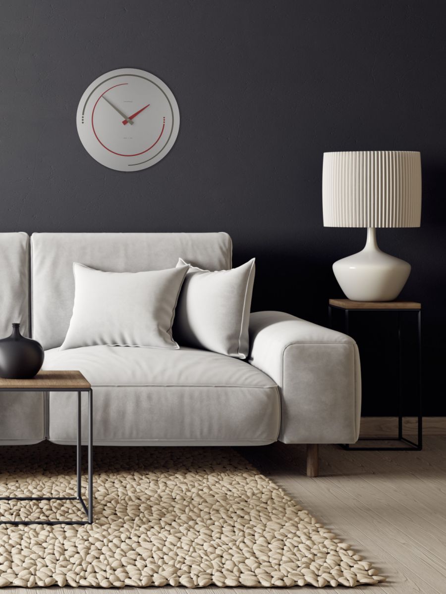Modern living room wall clock Sonar by CalleaDesign