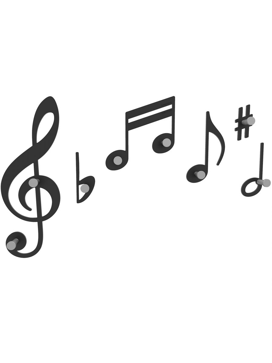 Musical notes coat hooks Verdi